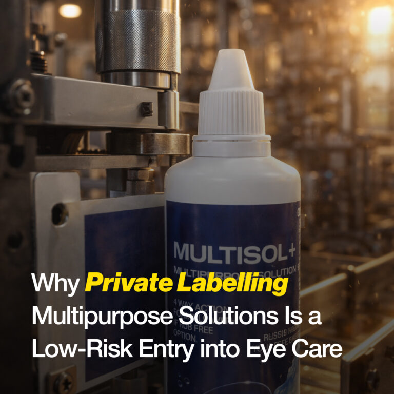 Why Private Labelling Multipurpose Solutions Is a Low-Risk Entry into Eye Care