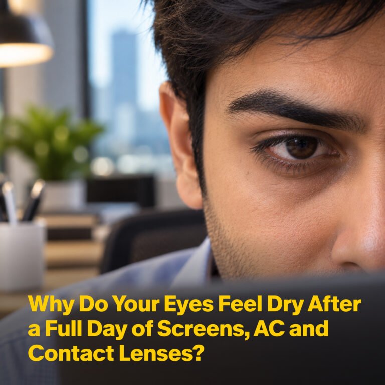 Why Do Your Eyes Feel Dry After a Full Day of Screens, AC and Contact Lenses?