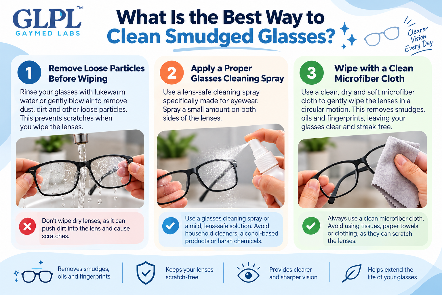What Is the Best Way to Clean Smudged Glasses?